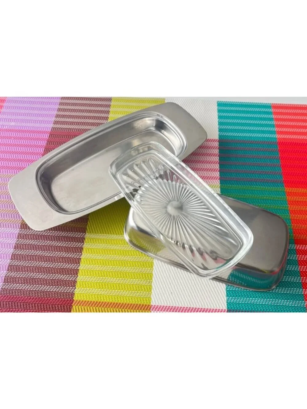 Vintage Selandia stainless steel butter dish-Denmark